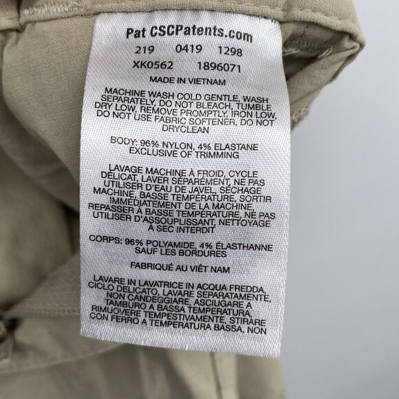 COLUMBIA PFG Khaki Cropped Outdoor Camping Fishing Pants Size 10 Inseam 20" - Picture 7 of 7